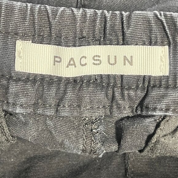 PacSun Slim Cargo Jogger Pants Black Size S Elastic Waist - Picture 5 of 7